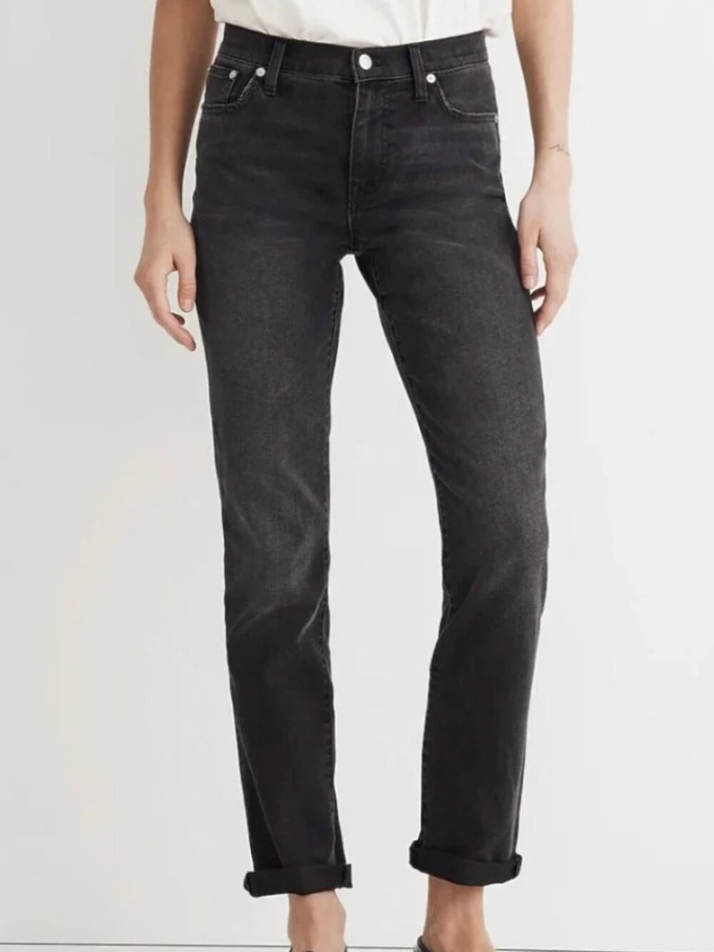 Madewell High-Rise Slim Boyjean in Allwood Wash | Size 30